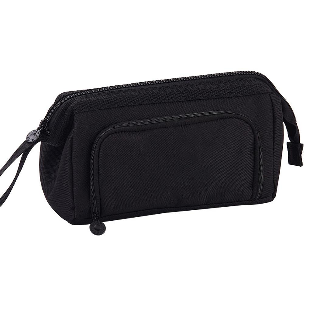 

Пеналы Вместимость Многофункциональный Двухслойный Органайзер Однотонная Ткань Школьные Принадлежности Дети Учитель Женщины Мужчины black