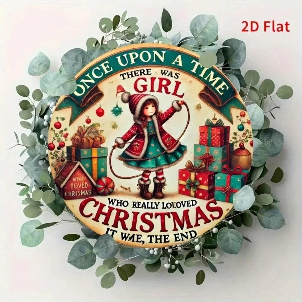 

Vintage Christmas Gnome Poster Metal Sign, Waterproof Garage Man Cave Wall Decor, Holiday Party Office Gift 20x20 білий