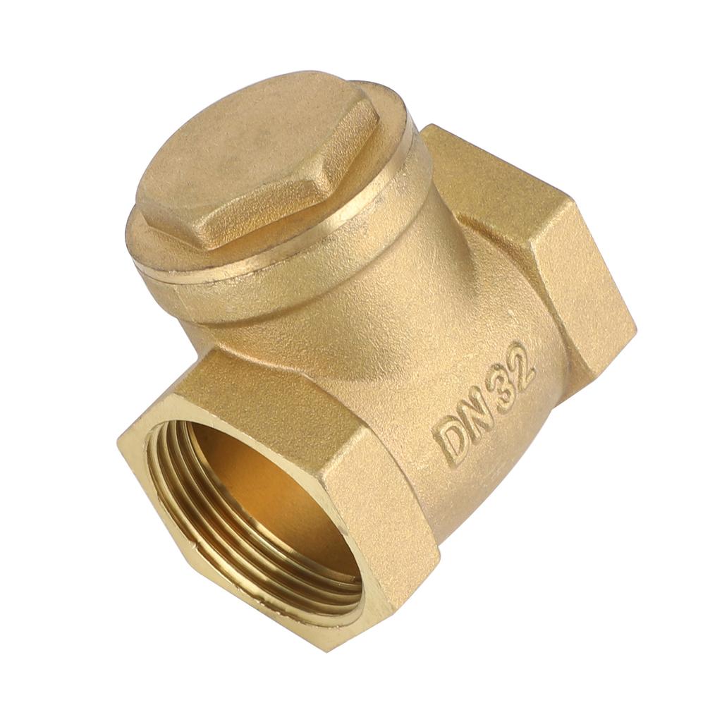 1-1/4" NPT Brass Water Oil Gas Swing Check Valve Threaded Plumbing Fitting