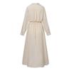 Women Casual Turn Down Collar Long Sleeve Loose Long Dress