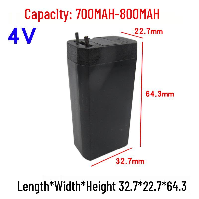 Rechargeable 4V Lead-Acid Battery Electric Mosquito Swatter, LED Desk Lamp, Headlamp, Flashlight - Black