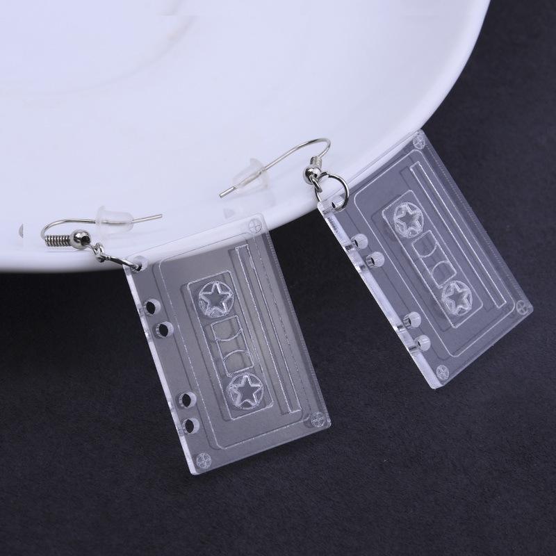 New Fashion Transparent Tape Drop Earrings For Women Girls Acrylic Hip Hop Long Big Dangle Earrings Pendientes Party Jewery Gift