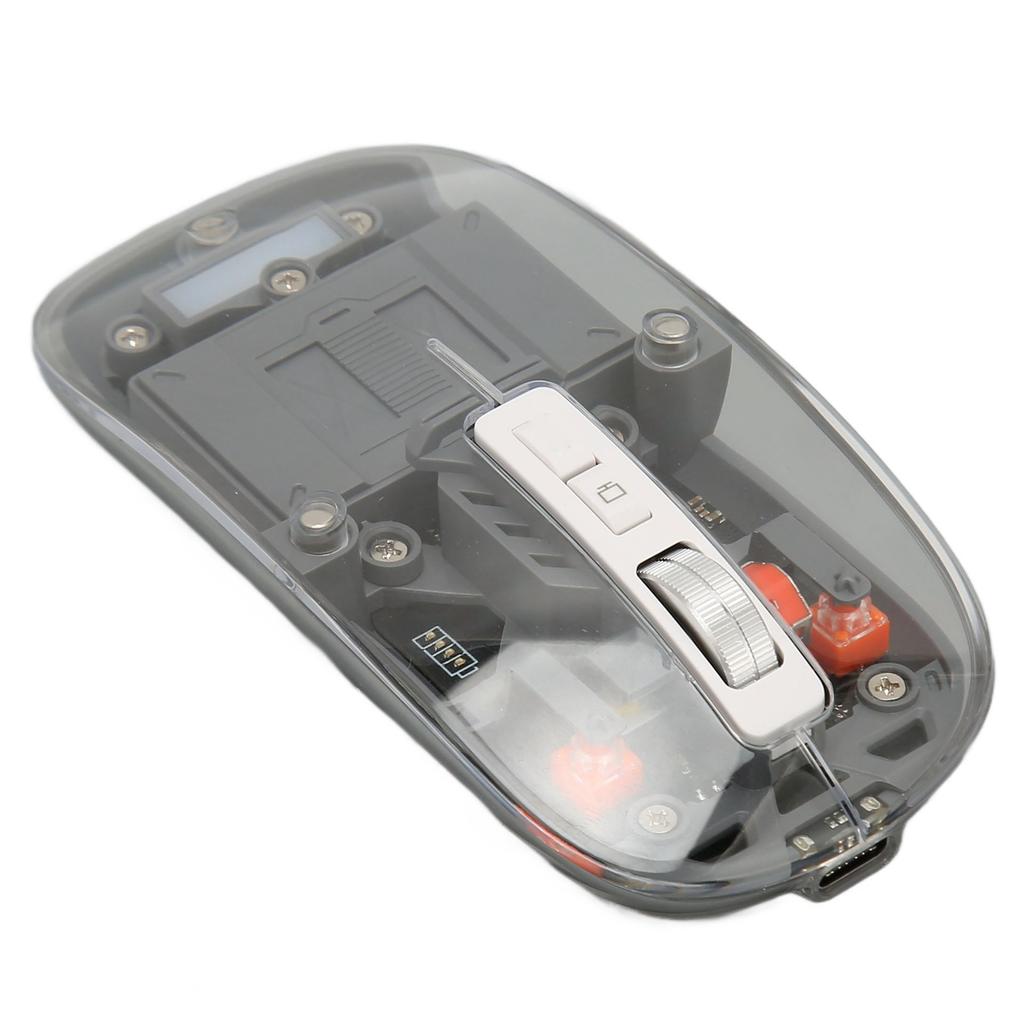 Wireless 3 Mode 5.1 5.1 2.4GHz Mouse Transparent Clear Mouse Re able Silent Mouse for PC Laptop Notebook Computer