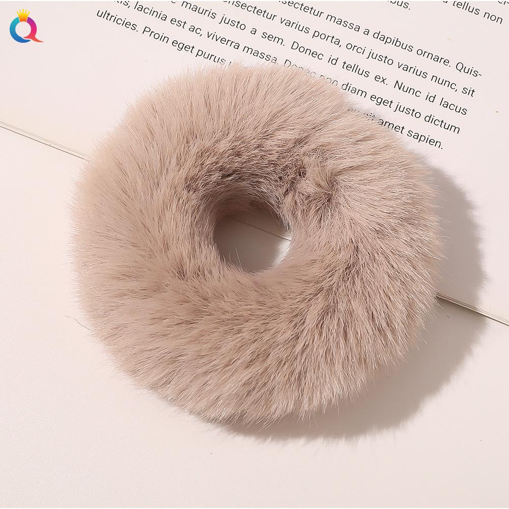 Herbst und Winter Weiche Bindekopf Imitation Kaninchenhaar Dickdarm Haarband Niedlich Flauschig Dickdarm Haaraccessoires