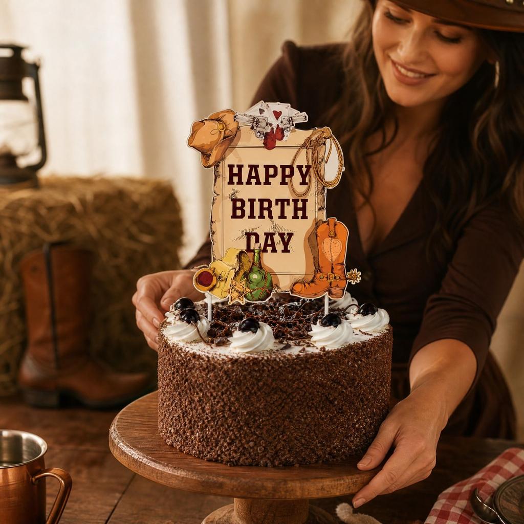 Western Theme Birthday Party Topper Large Hat Decorations (1 Count)