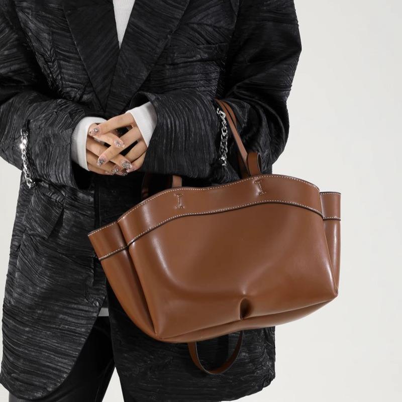 Bolsa tote grande de alta qualidade para mulher, nova, cor sólida, versátil, de ombro, textura da moda, bolsa de mão para mãe e filho