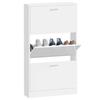VidaXL Armoire à chaussure Blanc brillant 59x17x108 cm Bois ingénierie 342530