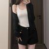 Minimalist Short Knit Cardigan - Versatile, Slimming & Lightweight Top