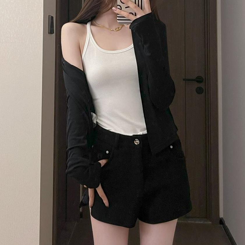 Minimalist Short Knit Cardigan - Versatile, Slimming & Lightweight Top