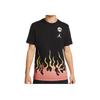 Jordan Brand Flame Logo Print Short Sleeve T-Shirt Men Tops Black DV3132-010