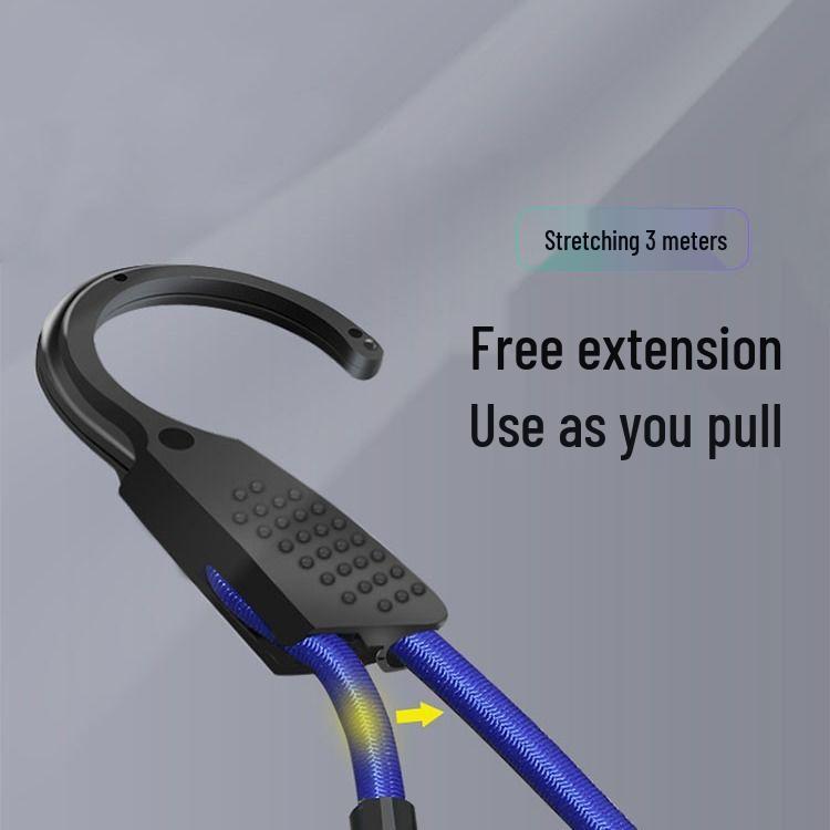 Gancho retrátil para interior de carro e Tira para secar roupas