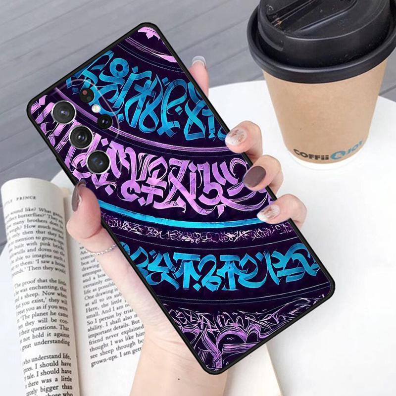 Pokras Lampas Art Graffiti Bible verse phone case Cover For Samsung Galaxy S24 S25 Ultra S21 S22 S10E Note 10 Plus 20 FE S23