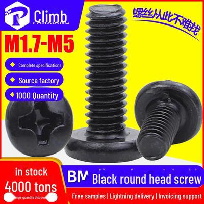 Vis à métaux à tête cylindrique cruciforme noire BM M1,7-M5