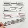 3D Metal Car Sticker Letters SHE LBY Logo Emblem Fender Door Rear Trunk  Accessories