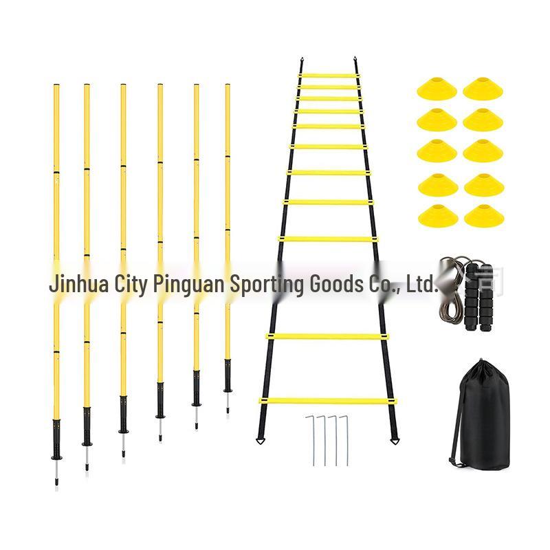 Agility Training Set: Ladder, Cones, Markers & Resistance Parachute for Football