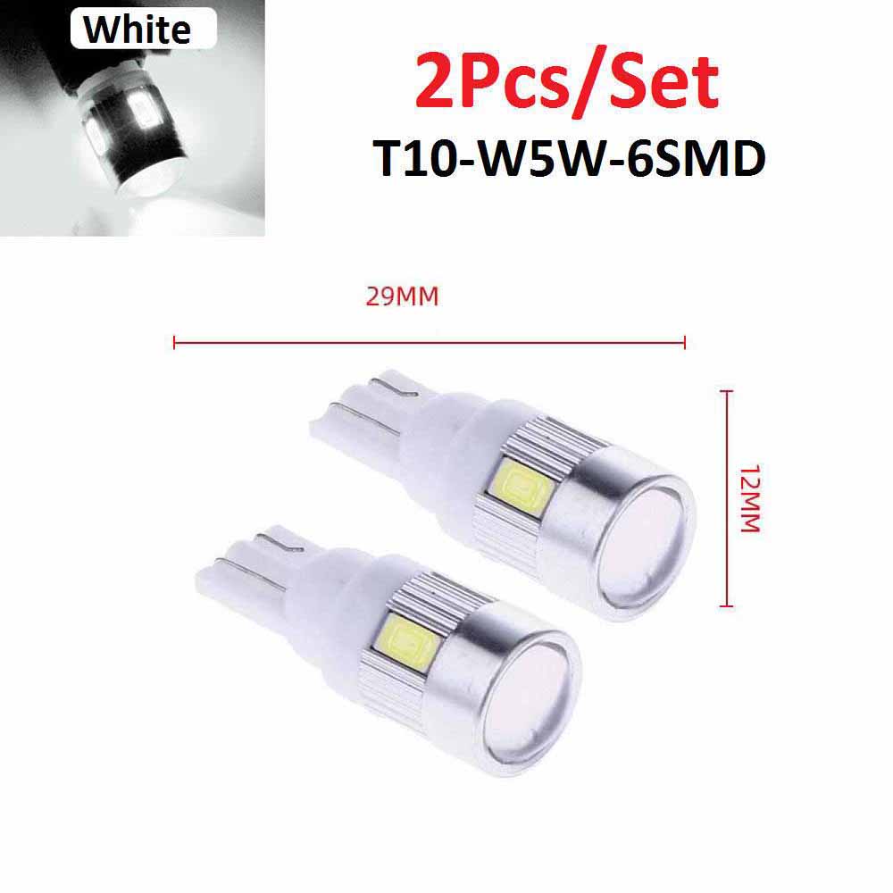 2 Stück/1 Stück T10 W5W 158 192 Xenon-Backup-Glühbirnen LED CANBUS 6SMD 5630 Innenbeleuchtung
