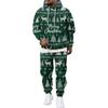 Men's Casual Sweatshirt Set with Pattern for Fall and Winter