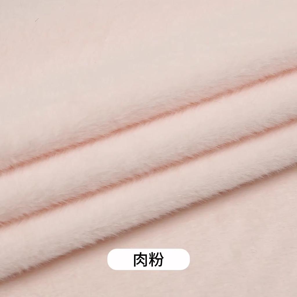 בד פרווה סינתטית מינק קטיפתי אלסטי 50x50 ס"מ לתפירת צעצועי קטיפה, בגדים, כובעים, בד דקורטיבי, בובות DIY בעבודת יד