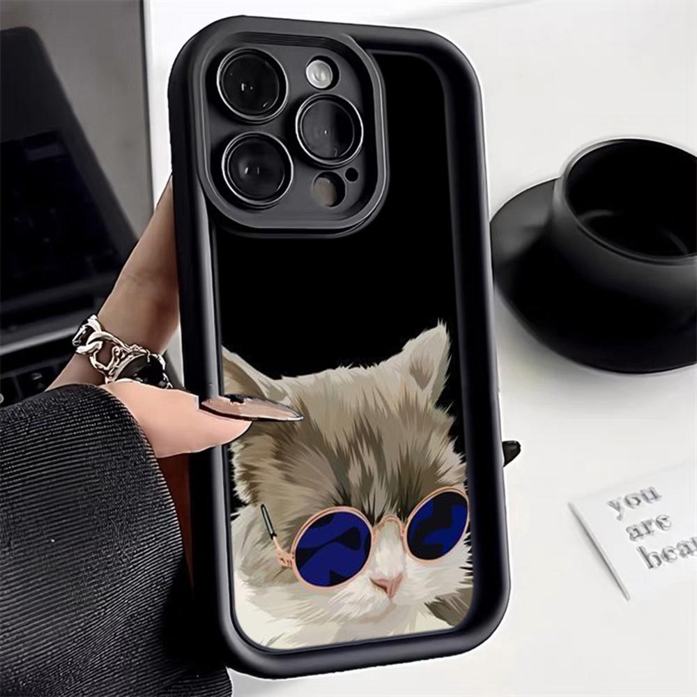 Angel Eye TPU Soft Phone Case for Samsung A05 A13 A23 A53 A14 A24 A34 A54 A15 A25 A35 A55 S20 S23 FE S24 Ultra Ae70 Cat Joyride On A Scooter Art