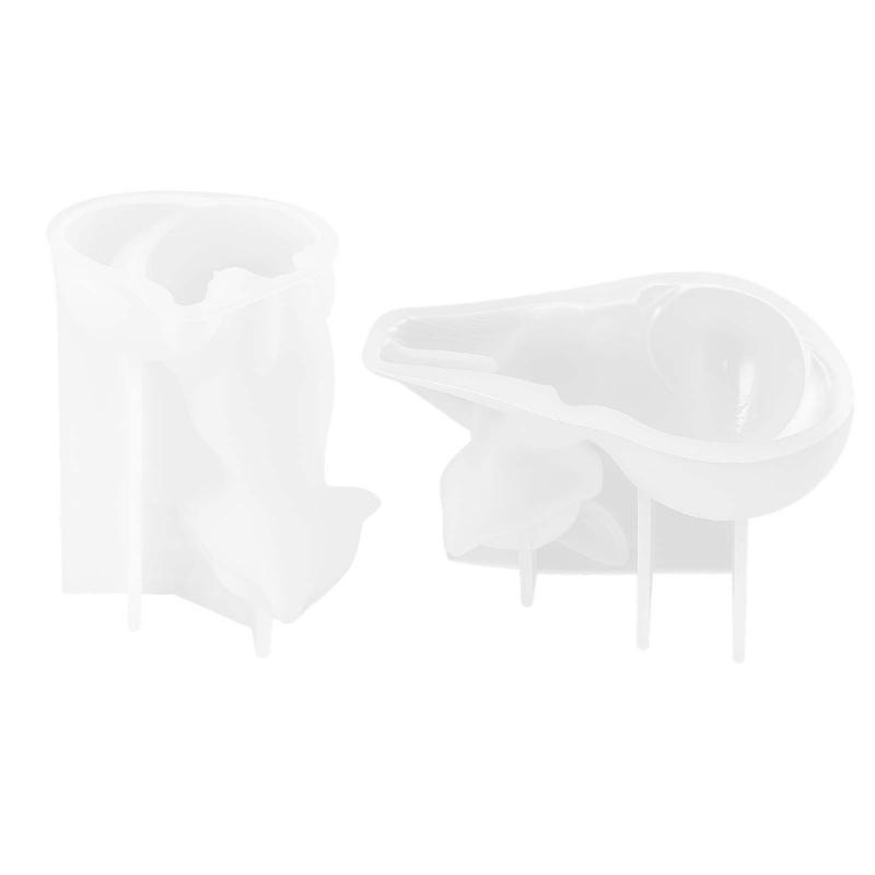 Ergonomic Silicone Candle Mold Crafting Accessories Moulds Foxes Shape for Resin Creations and Unique Gift Making
