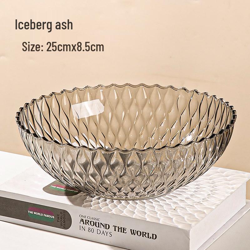 Elegant Gold Rim Wavy Fruit Plate