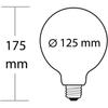 greenandco ampoule à led dimmable style vintage opale à losanges e27 g125 4w 350lm irc90+ 3000k blanc chaud 360° 230v