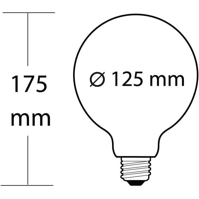 Greenandco Ampoule À LED Dimmable Style Vintage Opale À Losanges E27 G125 4W 350lm IRC90+ 3000K Blanc Chaud 360° 230V
