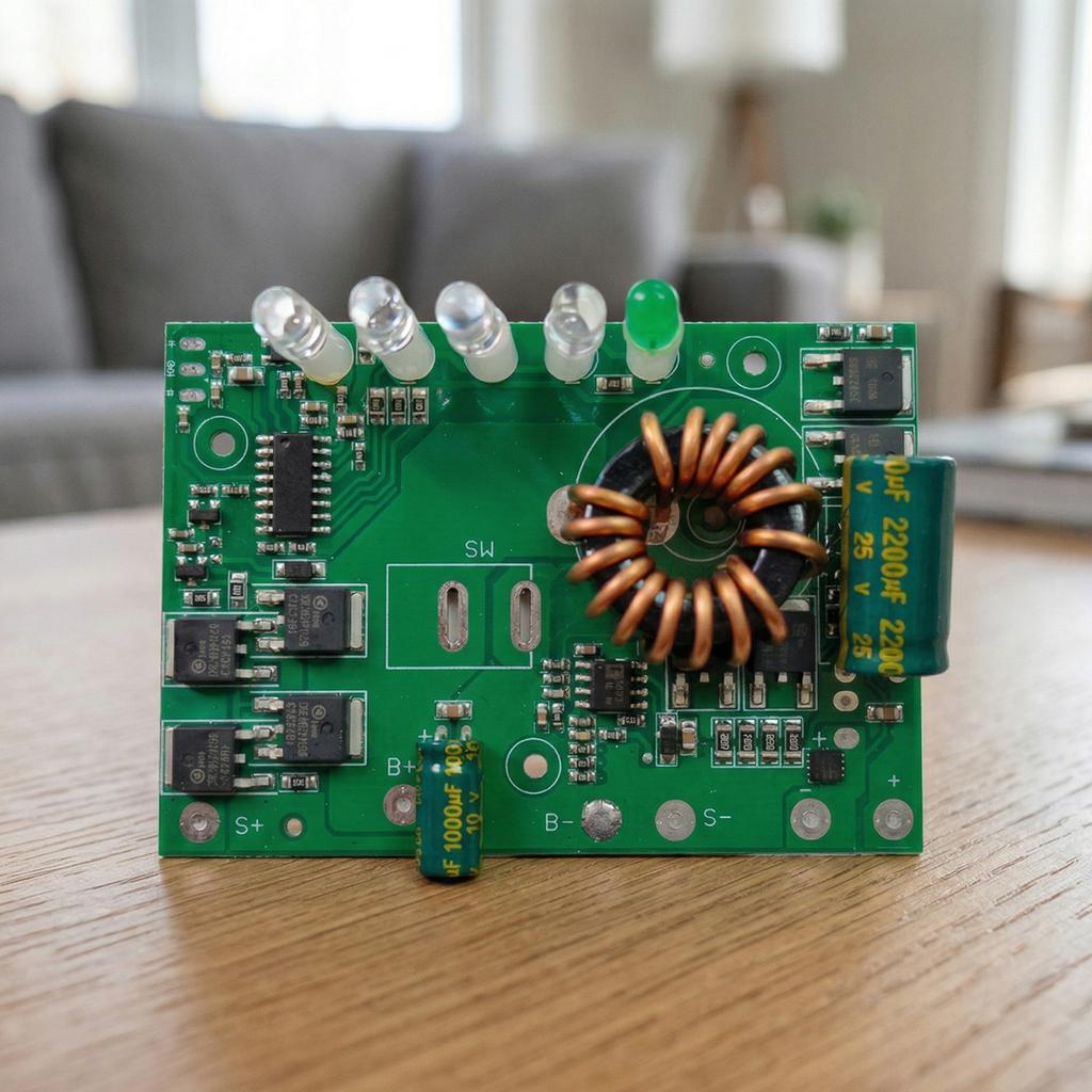 3.2V Step Up To 5V 12V 24V 5A Step-Up Power Supply Module with Overcharge Protection Solar Camera Battery Charger Board