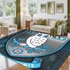 Sheffield Wednesday Design Crystal Velvet Rug Soft Decorative Mat for Bedroom Entrance