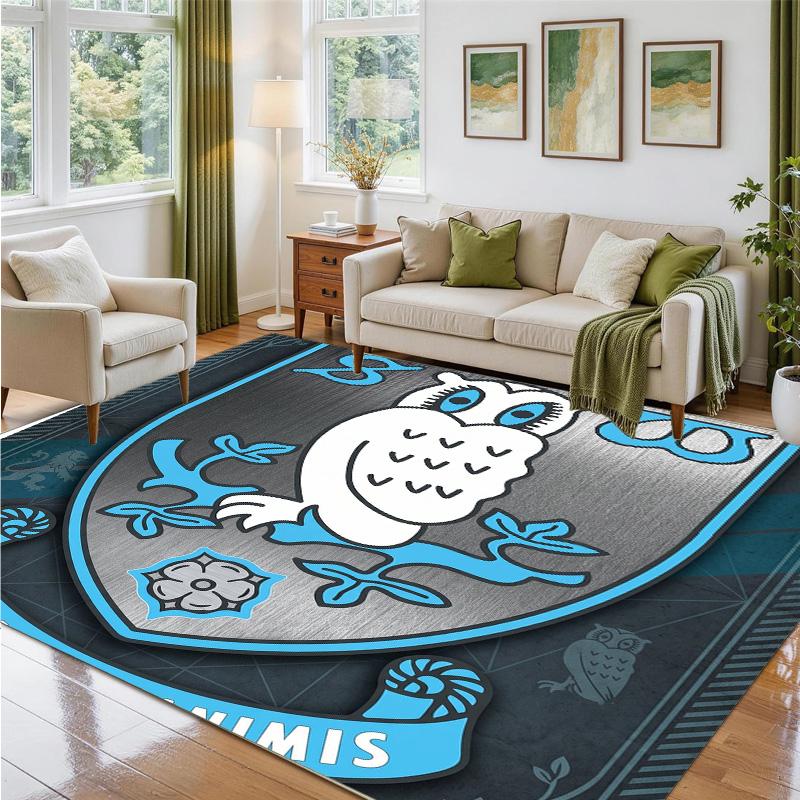 Sheffield Wednesday Design Crystal Velvet Rug Soft Decorative Mat for Bedroom Entrance