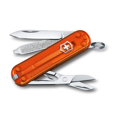 VICTORINOX Classic SD Classic Colors Fire Opal Swiss Army Knife Multifunctional Knife Disaster Prevention Goods Outdoor Camping Scissors with Flathead