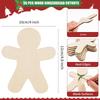 Gingerbread Cutouts 10 Pieces Gingerbread Man Christmas Decorations Hangable Wood Slices Crafts For Window Wall Home Party