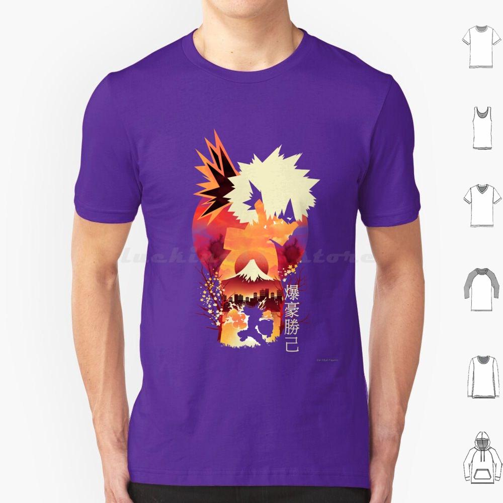 Bakugou Sunset T Shirt Big Size 100 Cotton Anime Manga Artistic Sunset Kawaii Japan Japanese Inspiration Home Hero Titan Tv