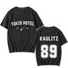 Tokyo Hotel Rock Band Print T-skjorte Street Uformelt sommer-kortermet universal-t-skjorte for kvinner og menn Klær Punk Tees