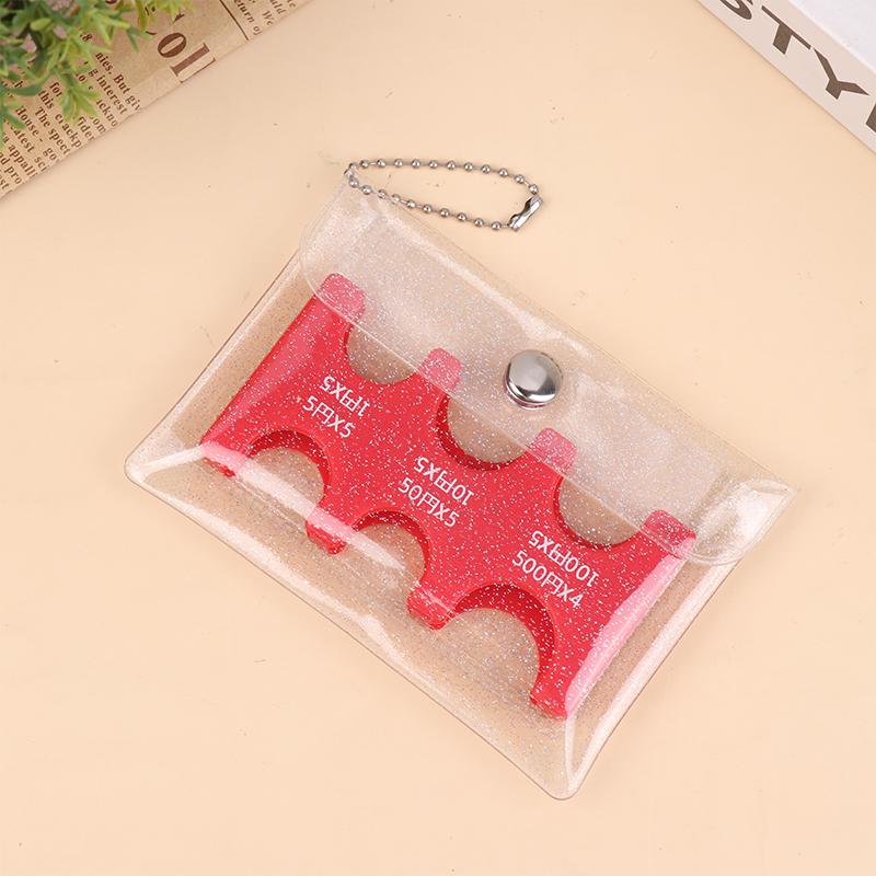 Coin Dispenser Keychain Transparent Coin Collection Purse Wallet Portable Japan Coin Holder Coin Changer Holder Coin Organizer