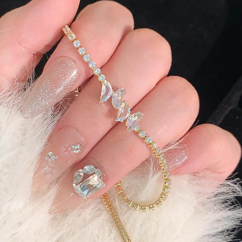 Модная Медная Циркониевая Бабочка Животное Ручная Цепочка Для Женщин Офисные Аксессуары золотой