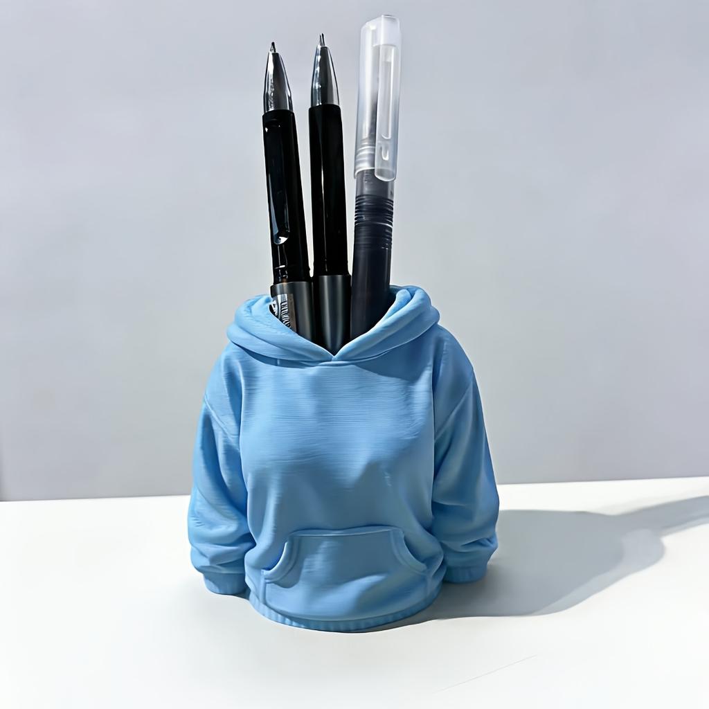Hooded Sweatshirt Pen Holder Cute Desk Organizer for Stationery Storage Office Home Decor and New Year Valentine's Day Gift