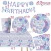Mermaid Birthday Party Decorations Tableware Plate Cup Napkin Balloon Hanging Banner Party Decor Girl Favor Baby Shower Supplies