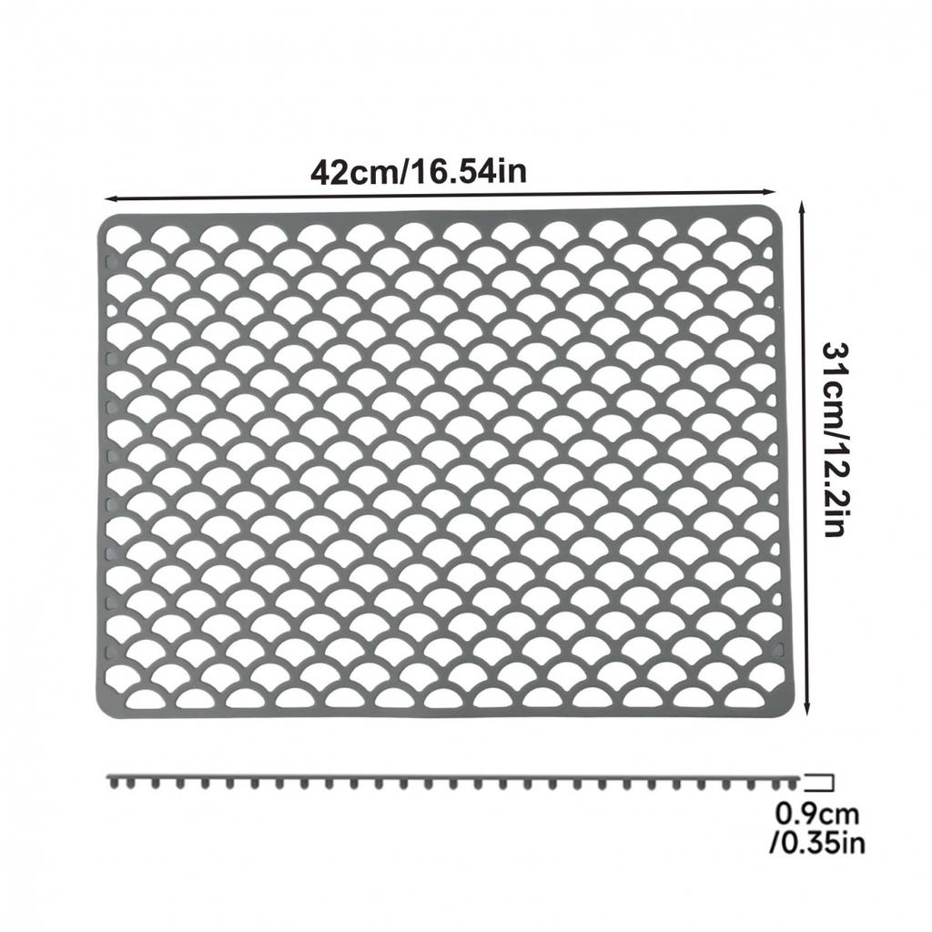 Kitchen Sink Protection Mat Silicone Material Soft and Reliable Design