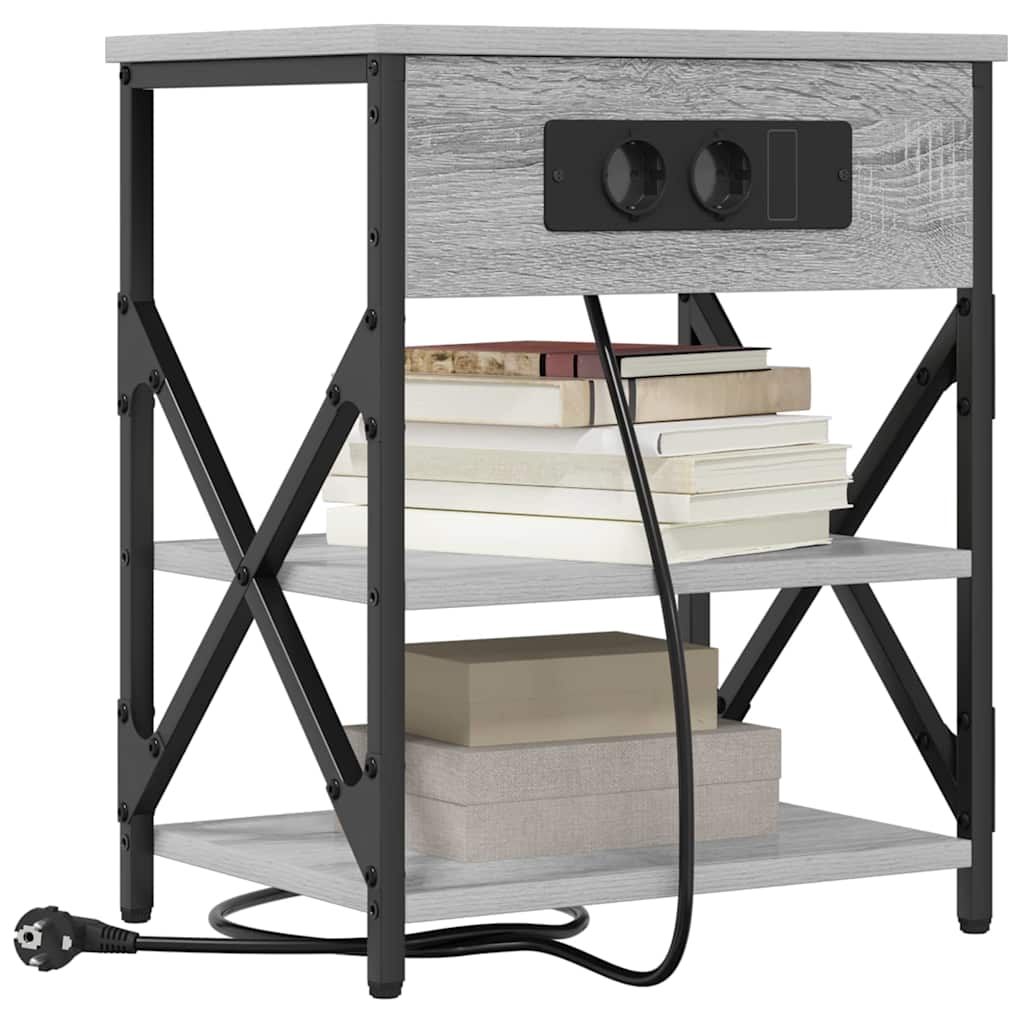 Nightstand Grey Sonoma 41 x 31 x 51 cm Particleboard