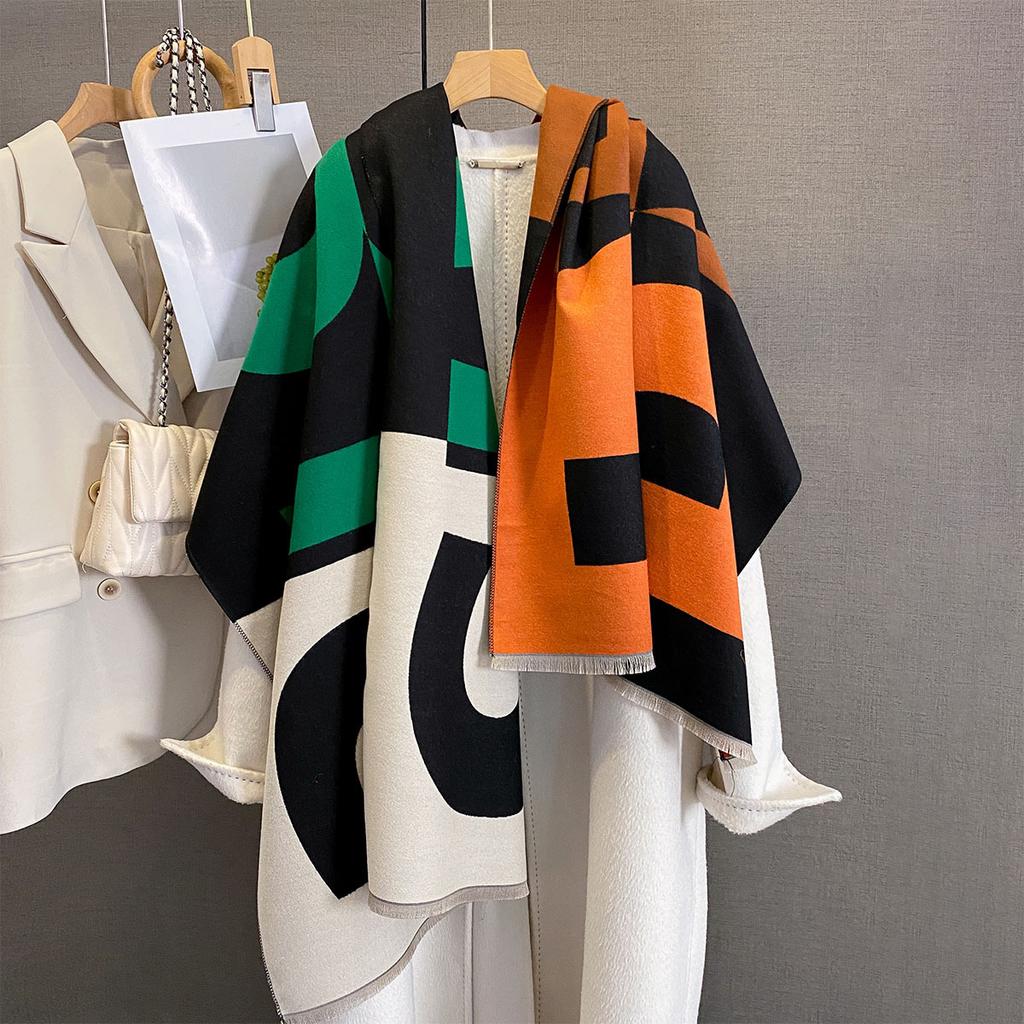 New Women Autumn Winter Letter Scarf Simple Versatile Fashion Decorative Shawl Female Luxury Warm Thick Scarves Foulard Bufanda