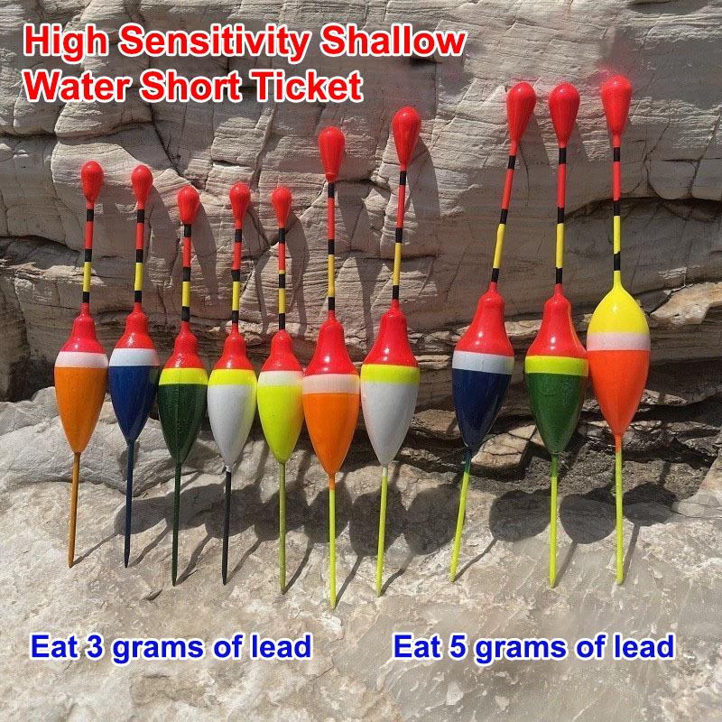 5 Pc Fishing Floats Mixed Color Long Tail Foam Fluctuate Floats Color Spinning Fishing Buoy