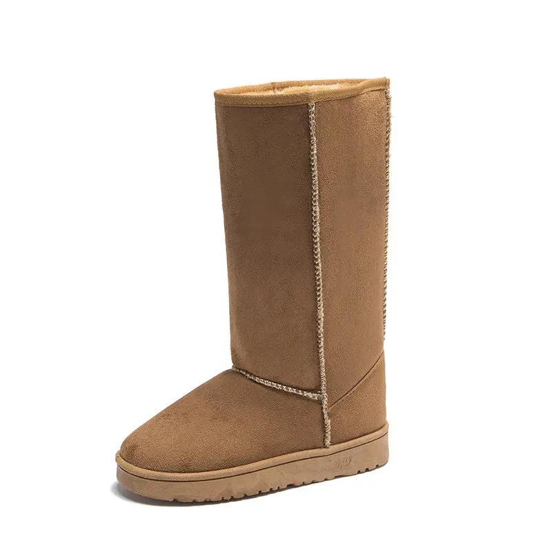 Feiern Sie Damen Hoch Winter Füllung Schwarz Stiefel Mode Schneestiefel Damen Hoher Stiefel Größe 41 Heiße Warme Schuhe Botas Mujer