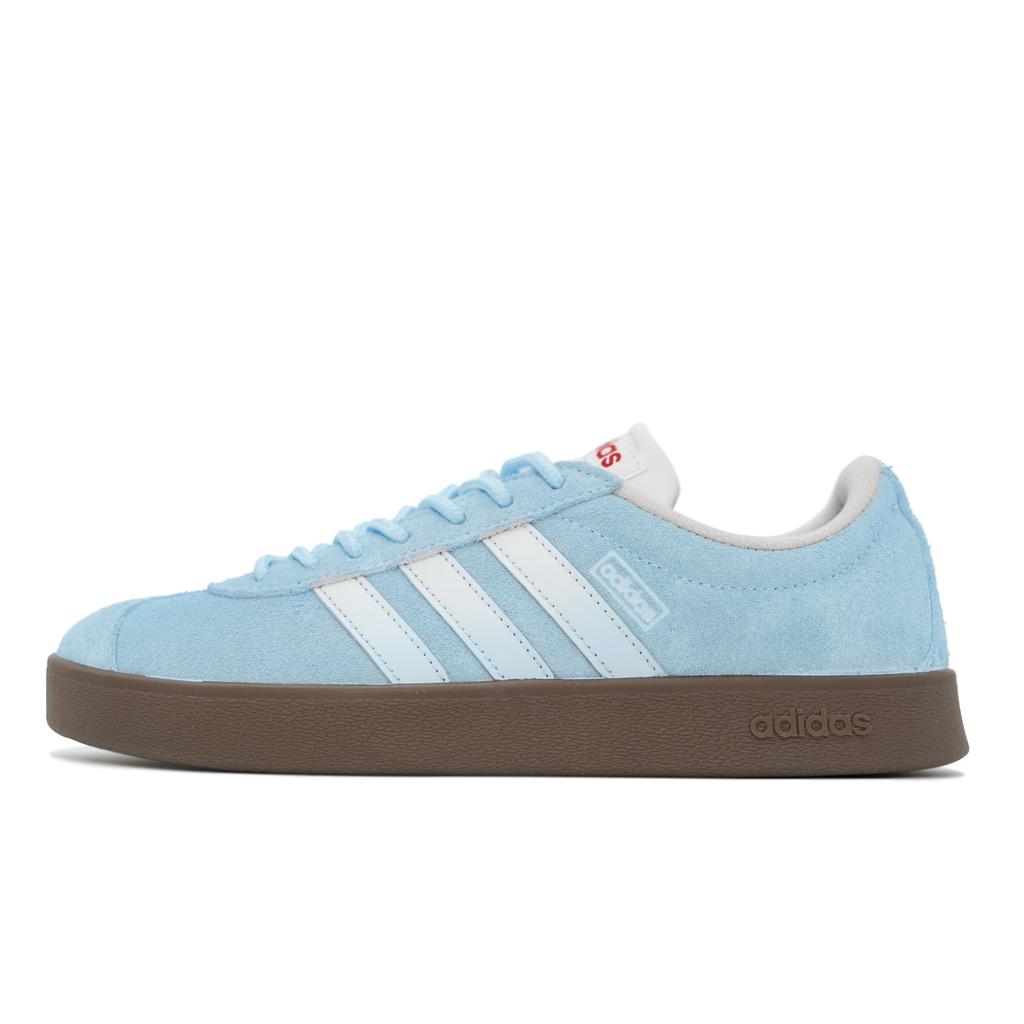 Adidas VL COURT 2.0 Slip Resistant Abrasion Resistant Low top Skateboard Shoes Unisex Blue White JS3003(Team837-)