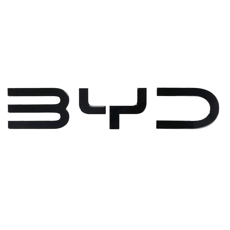 

Glossy Black 3D Badge Logo Sticker for BYD Shark 6 Trunk Standard Automobile Decoration Accessory