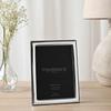 Impressions 999 Silver Narrow Smooth Photo Frame 5 x 7 Wood Back Made In Italy