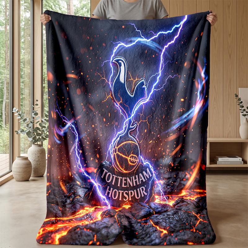 Coperta Tema Tottenham Hotspur Morbida Coperta in Flanella Morbida Coperta Plaid Peluche Accogliente Coperta per Divano Letto per Arredamento Casa