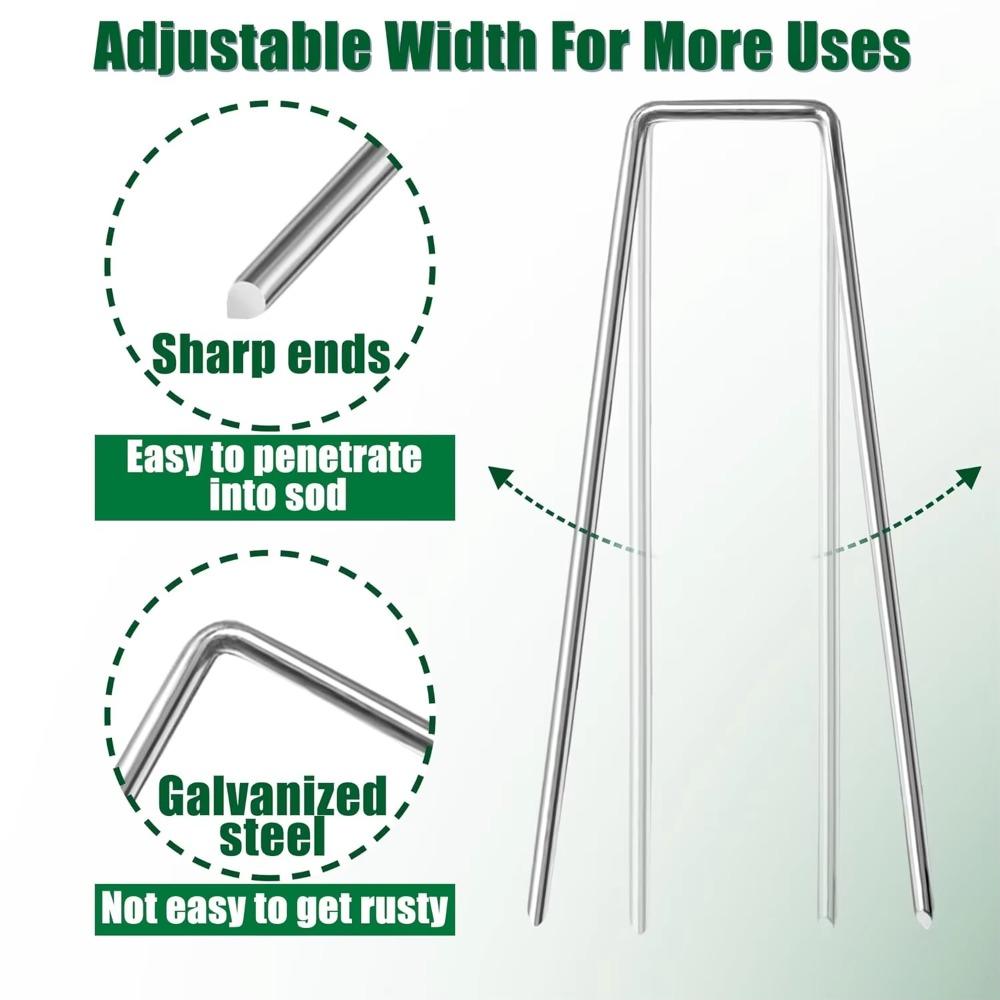 Steel Ground Pegs Heavy Duty Garden Stakes Landscaping Supplies Lawn Stakes Garden Tools