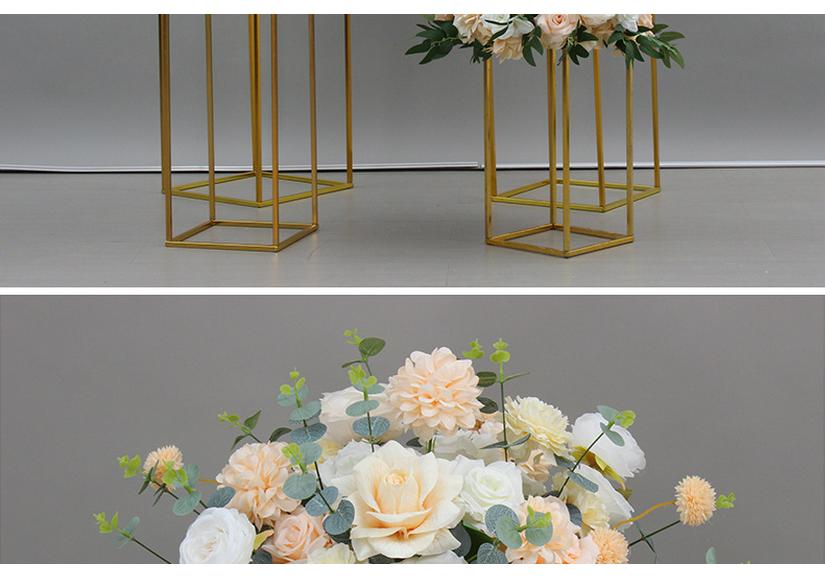 Simulated Silk Floral Arrangement: Round Flower Ball for Aisle, Table, or Wedding Stage Decoration.