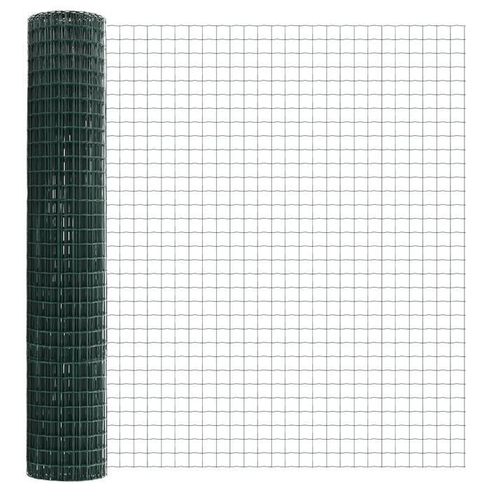 VidaXL Clôture Euro avec 5 poteaux en U Vert 1.6x10 m Acier 3335971